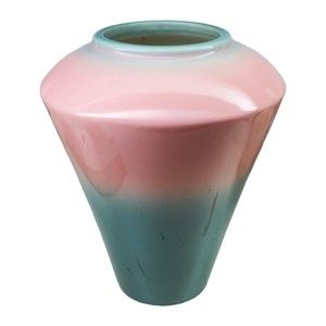 Vintage Studio Pottery Pink & Blue Ombre Vase John Bergen For Nora Fenton Canada